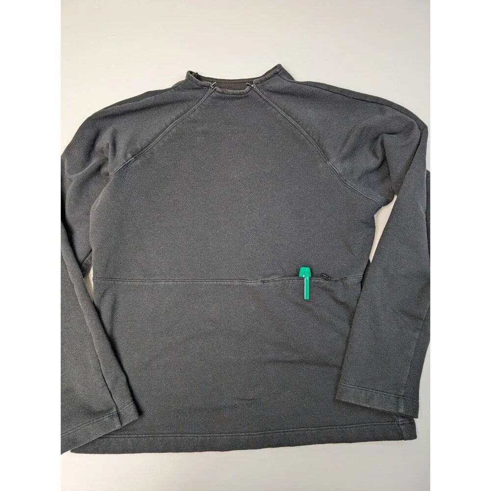 Danskin Top Women’s Large Black 2 Zipper Vented Breathable Mesh W Phone Pocket
